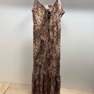 Express Brown Snakeskin Maxi Dress